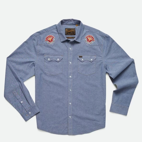 Howler Brothers Other - Howler Brothers Crosscut Deluxe Western Pearl Snap Embroidered Shirt